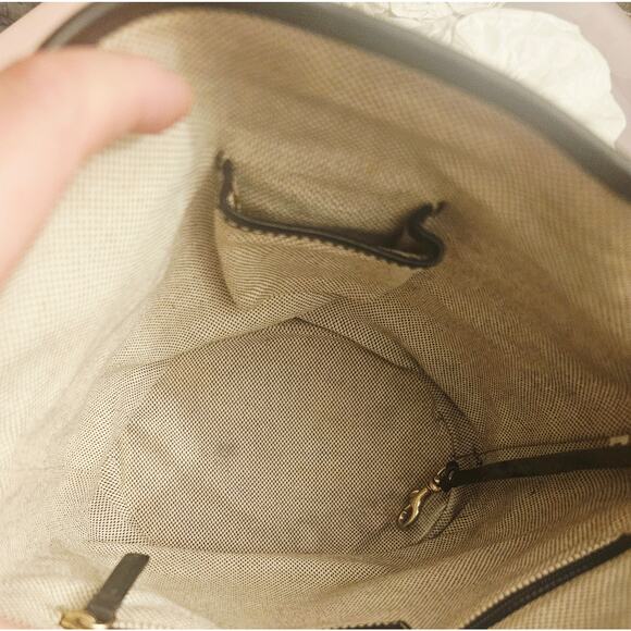 Dooney & Bourke Signature DB Monogram Purse Black Structured Designer Handbag - Picture 4 of 14